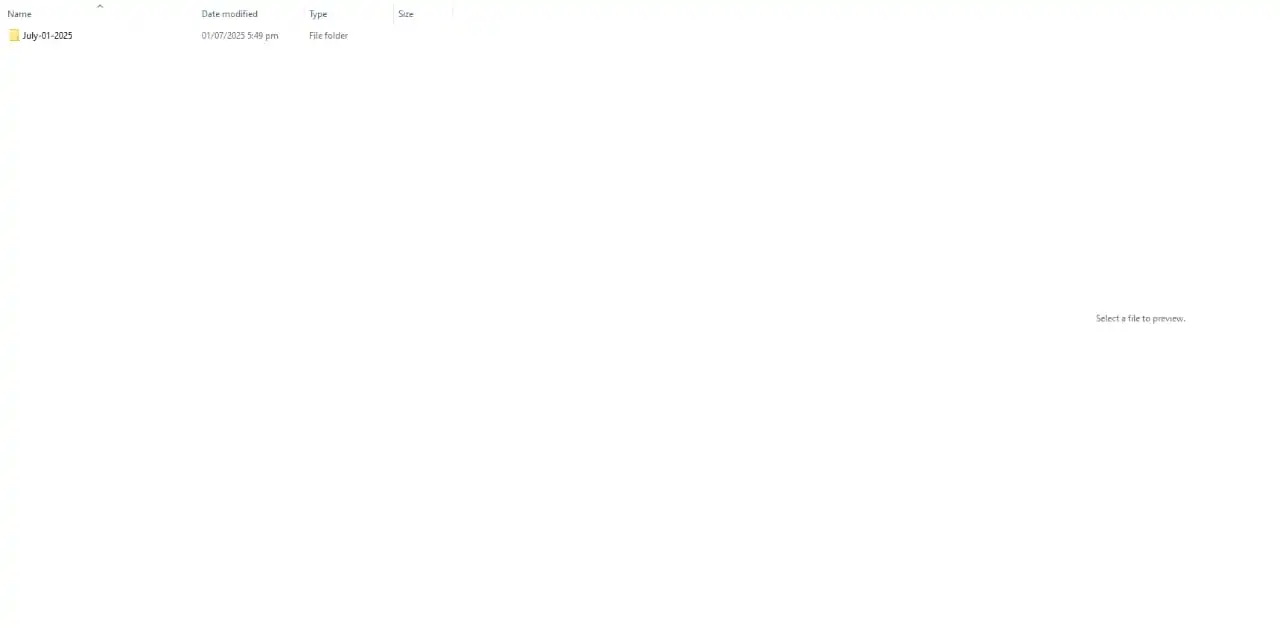 Process and download folder